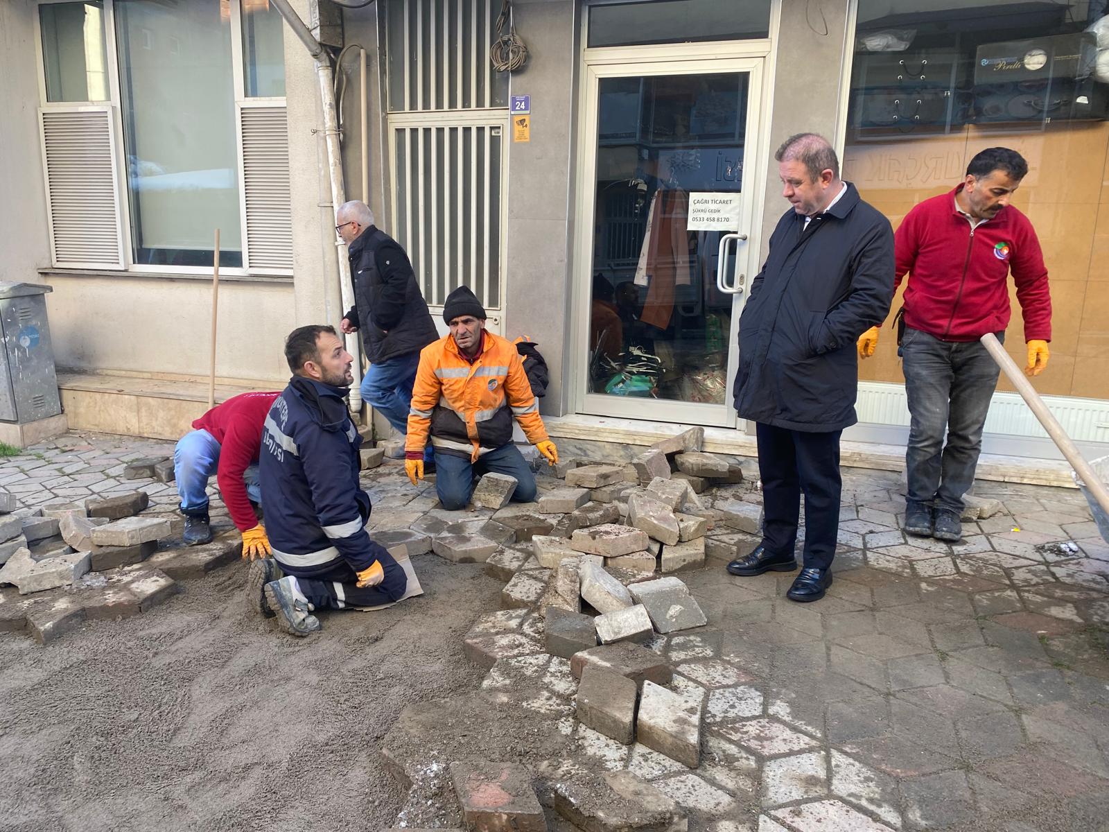  Gürgentepe’de Kaldırımlar Yenileniyor